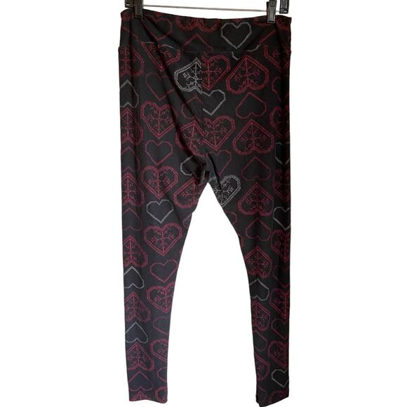 Lularoe TC Black with Nordic Viking Heart Pattern Plus Size TC - Picture 1 of 4